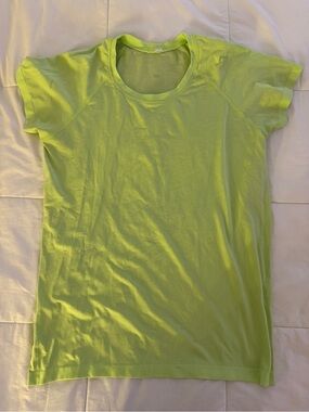 lululemon athletica Neon Green Short-Sleeve Crew Tee